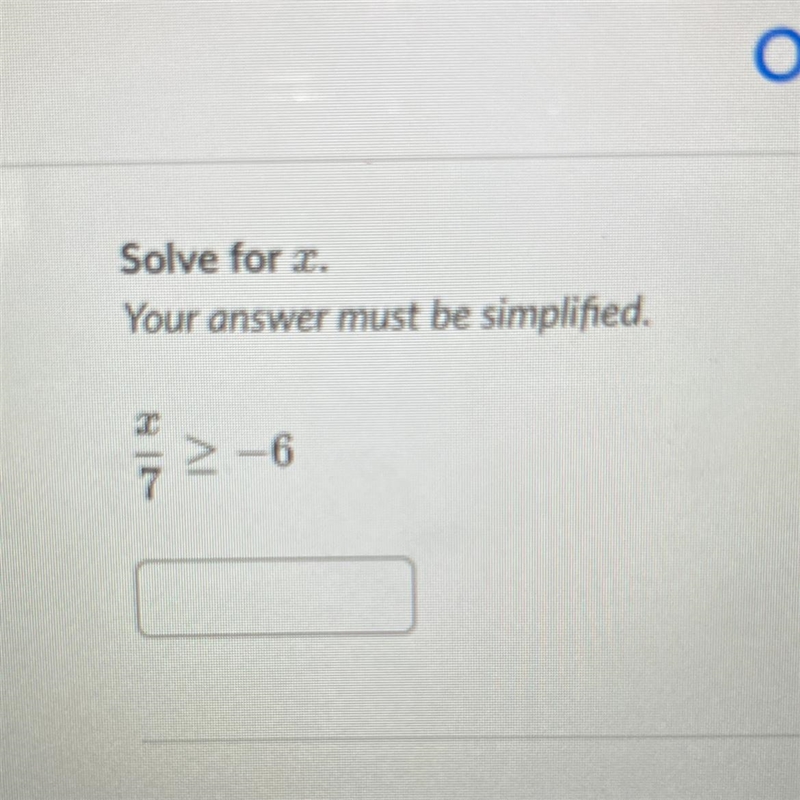 Solve for x. Your answer must be simplified.-example-1