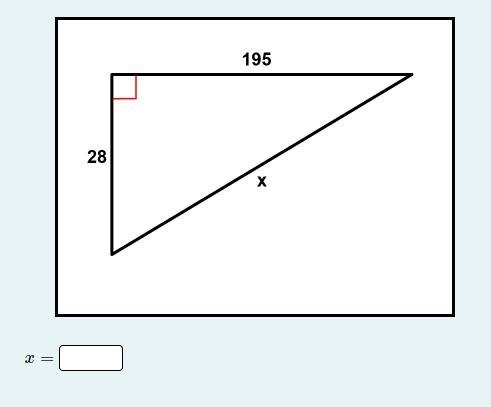 8. Instructions: Find the missing side of the triangle.-example-1