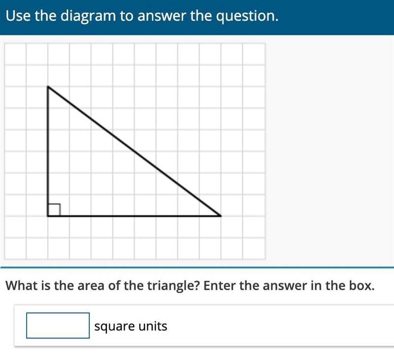 I need help to find the square units of this triangle-example-1