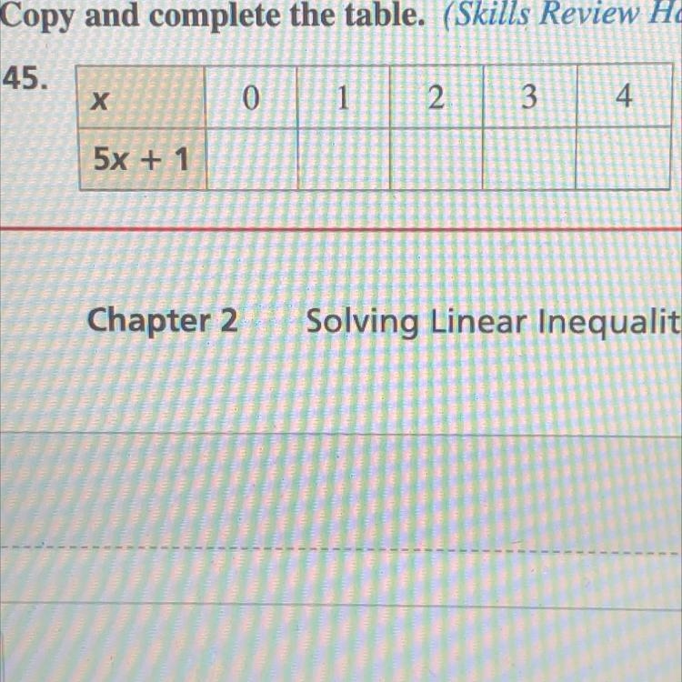 Copy and complete the table. NEED THIS ASAP-example-1