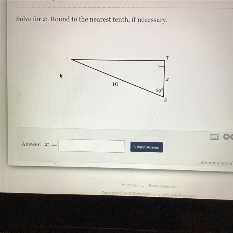 Solve for X round to the nearest tenth if necessary-example-1