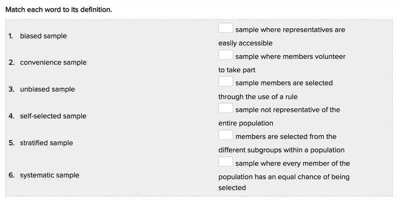 Match each word to its definition.-example-1