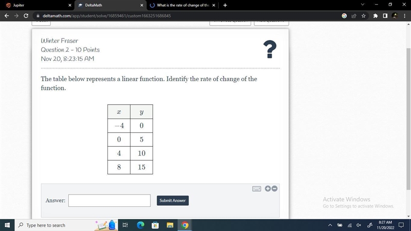 What is the rate of change of the function?-example-1