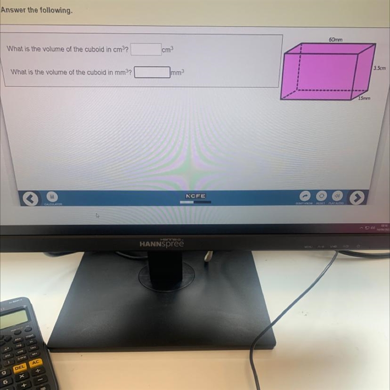 What is the volume of the cuboid in cm3 ? What is the volume of the cuboid in mm3-example-1