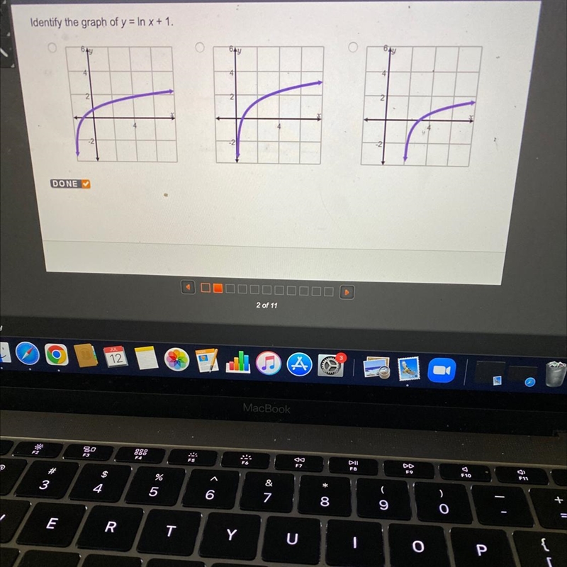 Identify the graph of y = In c + 1-example-1