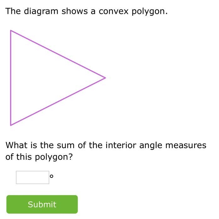 The diagram shows a convex polygon. What is the sum of the interior angle measures-example-1