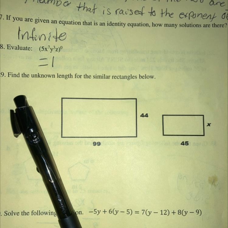 Find the unknown length for the similar rectangles below.-example-1