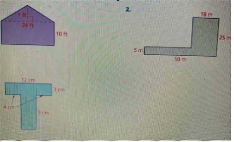 can i get some help in math pleaseeeeeefind the area of each polygon or shaded regionquestion-example-1