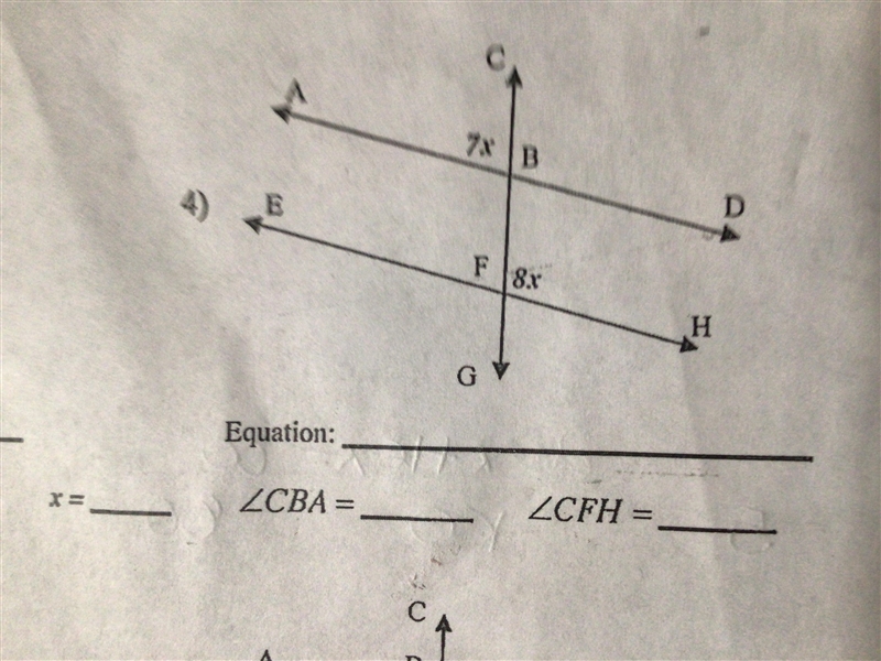 I need help to find the measures and equation pls.-example-1