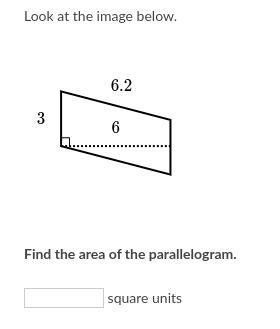 Find the area of the parallelogram.-example-1