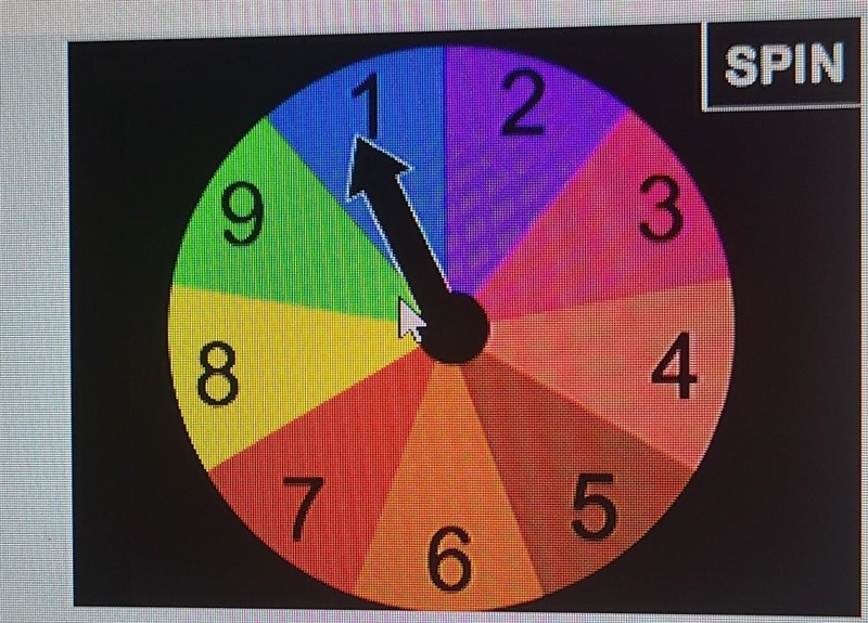 Use the spinner to determine the probability of the event of spinning a number less-example-1