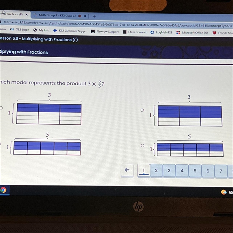 Which model represents the product 3 x 2/5-example-1