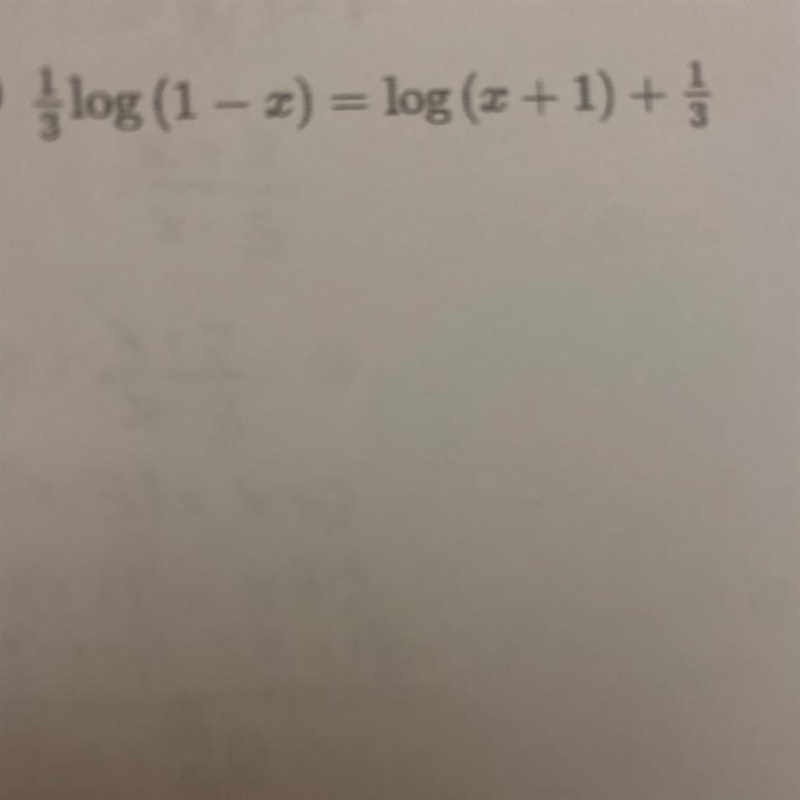 1/3log(1-x)=log(x+1)+1/3-example-1