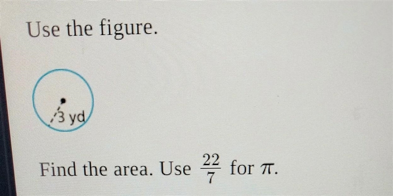 Find the area use 22/7 for π ​-example-1