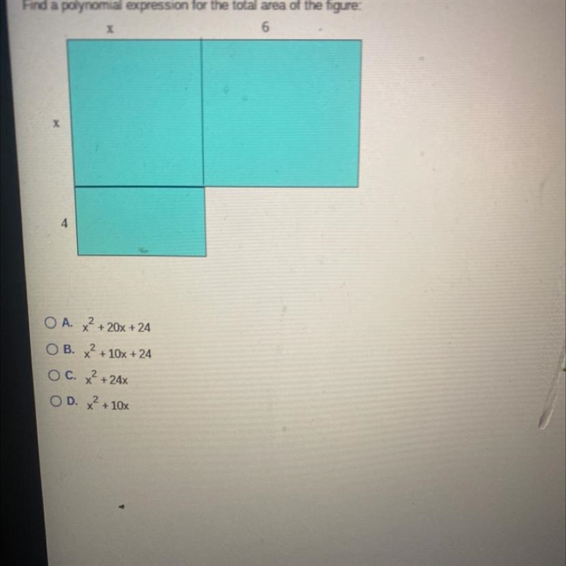 Find a polynomial expression for the total area of the figure-example-1