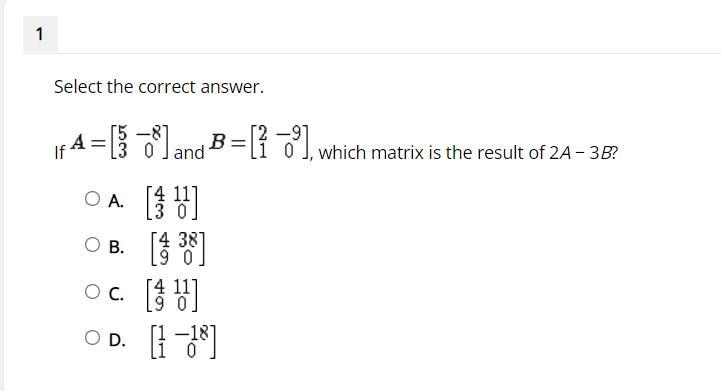 Scalar Multiplication of Matrices question 1-example-1