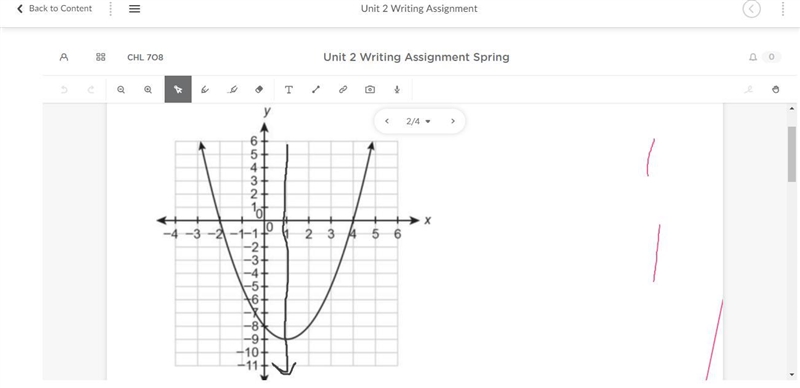 PLEASE HELP AND ANSWER CORRECTLY I know the axis of symmetry but I don't know how-example-2