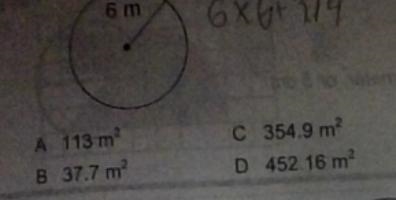 Find the area of the circle to the nearest tenth. Use 3.14 for π.-example-1