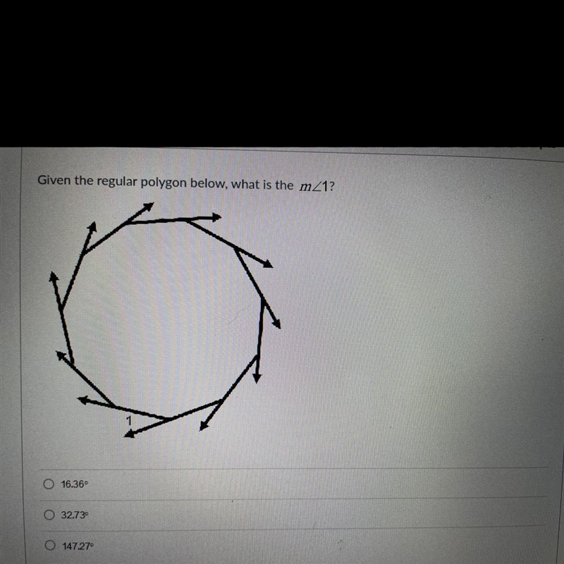 Given the regular polygon below, what is the m41? 1-example-1