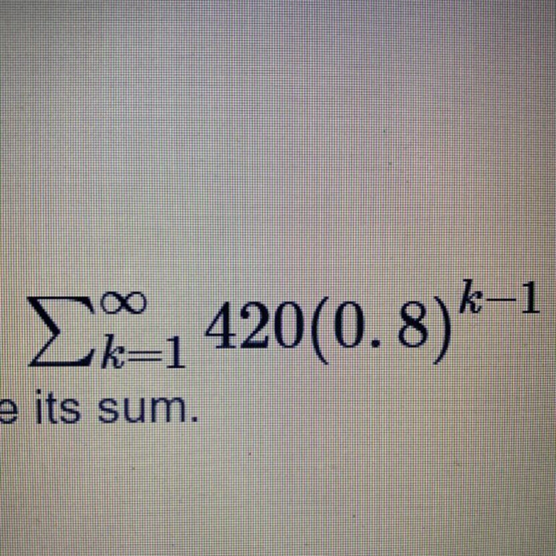 determine whether the infinite geometric series converges or diverges; if it converges-example-1