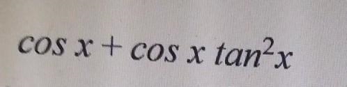 A. cos x b. tan x c. sec x d. cot x Simplify the expression-example-1