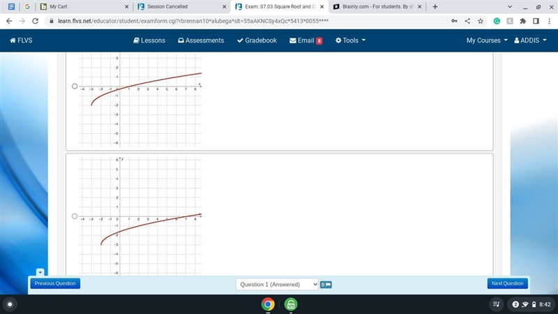 Which graph represent f of x equals square root of the quantity x plus 2 end quantity-example-2