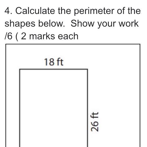 Calculate the perimeter of the shape below. Show your work.-example-1