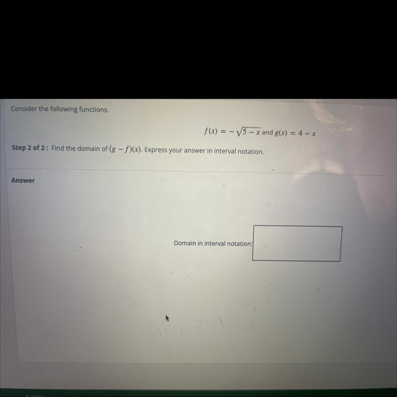 Consider the following functions,S(x) = -15 - x and g(x) = 4 - *Step 2 of 2: Find-example-1