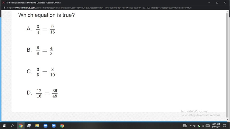 Which equation is true? Explain your answer.-example-1