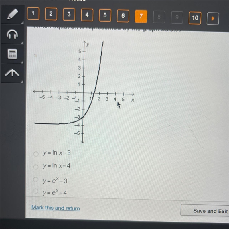 PLSSS HELP!!! Which equation is represented by the graph below?-example-1