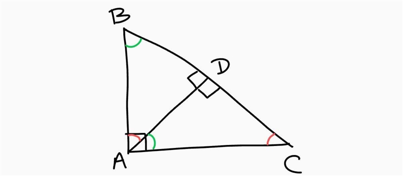 In the given triangle, prove that \frac{1}{ {ab}^(2) } + \frac{1}{ {ac}^(2) } = \frac-example-1