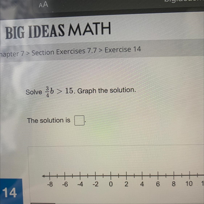 Solve 6 b. > 15. Graph the solution. The solution is anyone know????-example-1