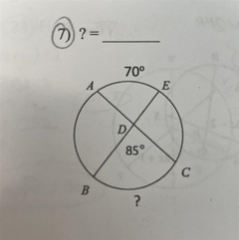 How to solve for “?” With work please. I know the answer just not how to get it. Thanks-example-1