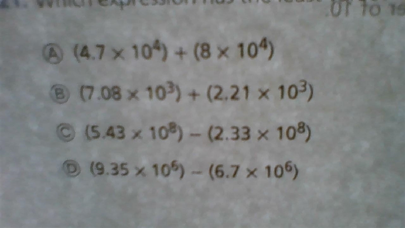 HELP PLS which one is least-example-1