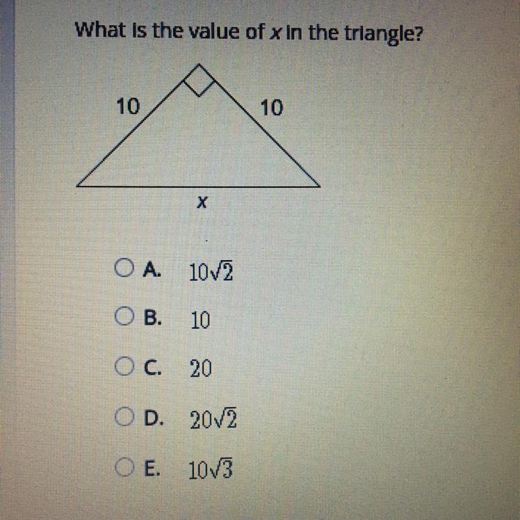 What is the value of x in the triangle?-example-1