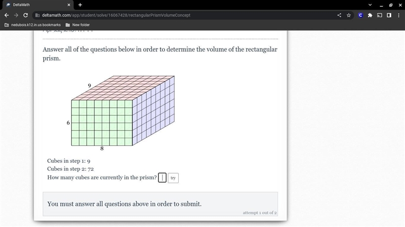 How many cubes are in the prism (Its surface area and i'm confused)-example-1