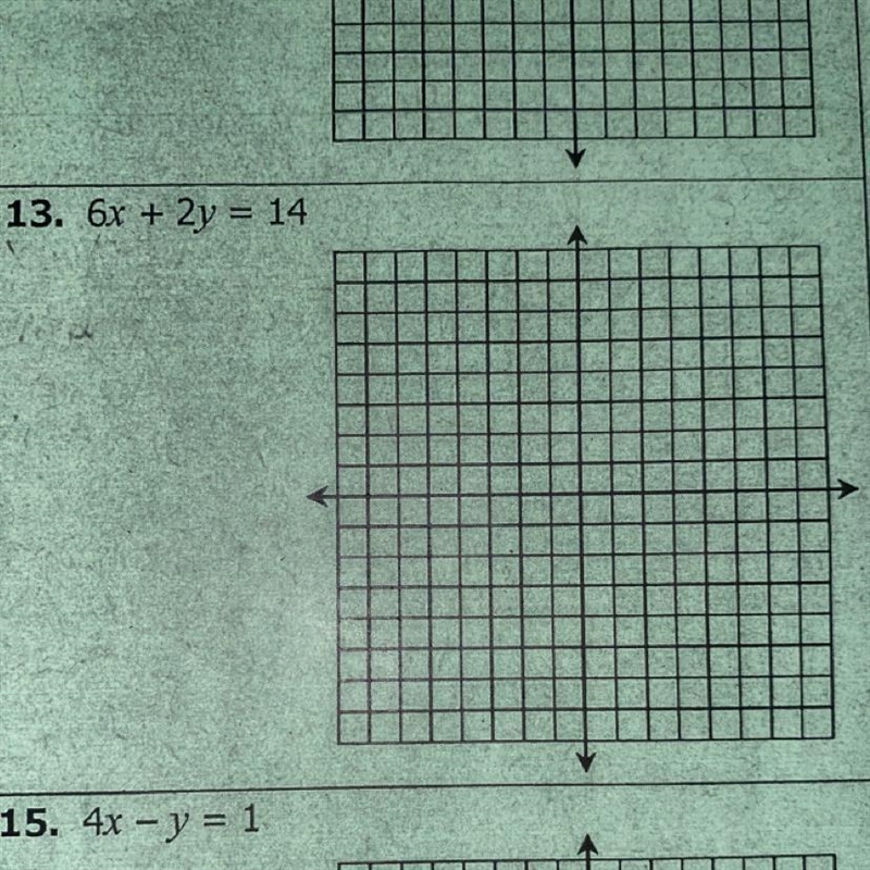 13. 6x + 2y = 14 please help-example-1