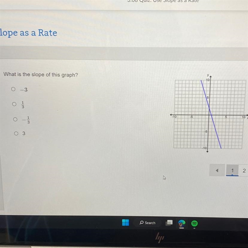 Someone help fast!! what is the slope of this graph!-example-1