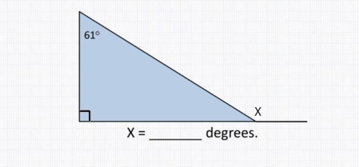 X=? degrees WHAT IS THE ANSWER-example-1