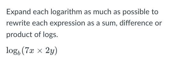 Expand each logarithm as much as possible to rewrite each expression as a sum, difference-example-1