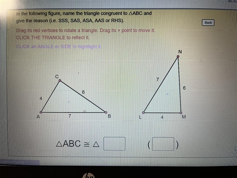 Congruent triangles Please answer this question-example-1