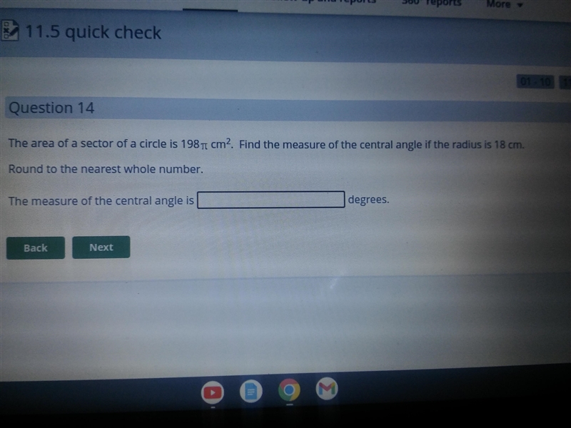 Does any body know the central angle for this?-example-1