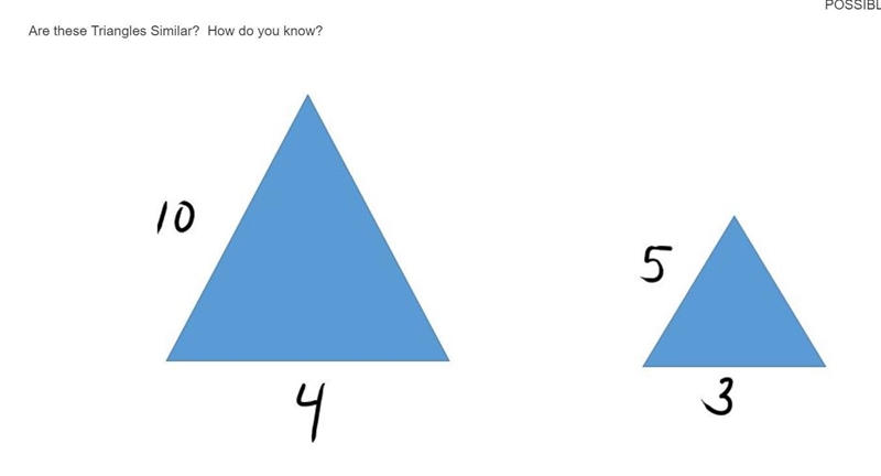 A. yes because their ratios are the same B. yes because their ratios are the same-example-1