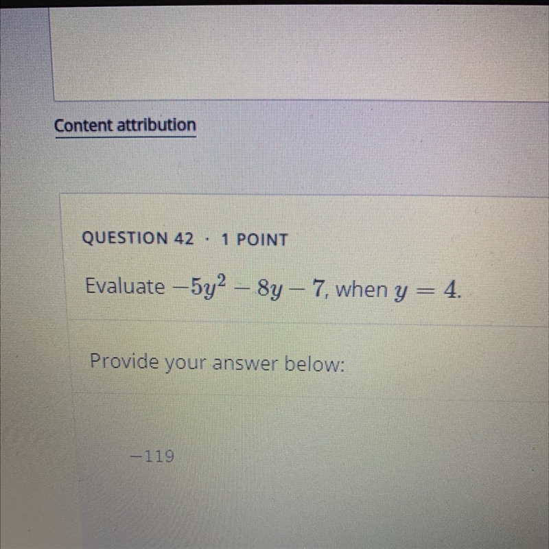 Please see image below I am checking my wirk I think the answer is -119-example-1