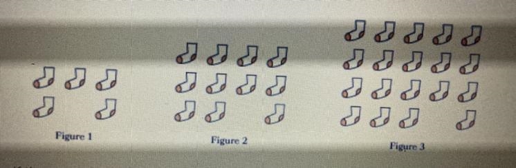 Examine the pattern of socks Above: If the pattern continues, how many socks would-example-1