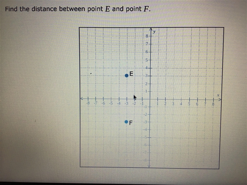 Find the distance between point E and point F.-example-1