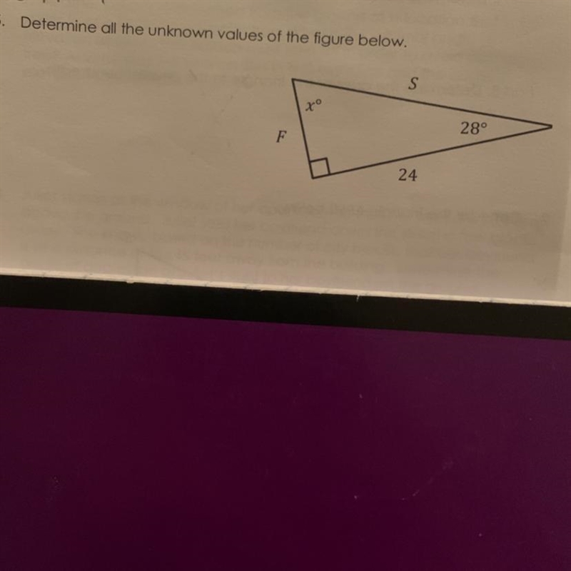 Determine all the unknown values of the figure below.-example-1