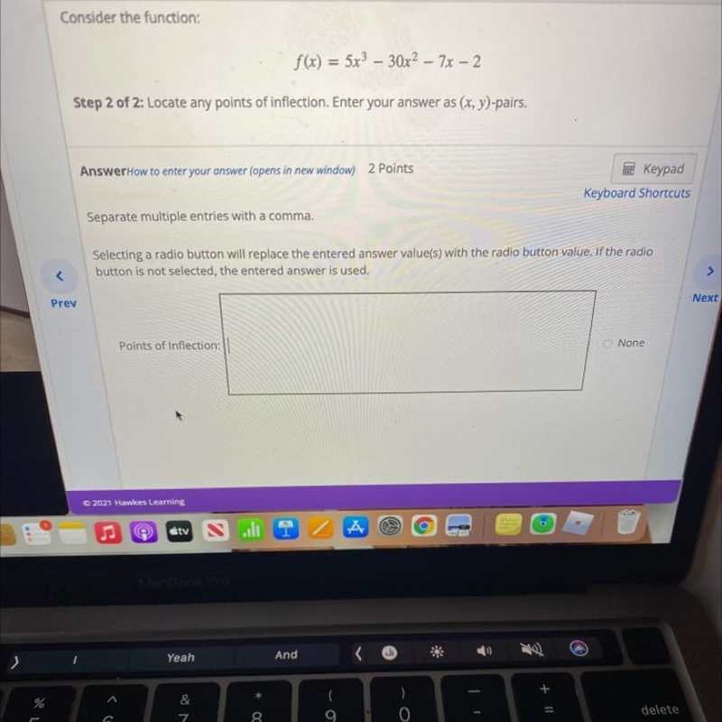 Locate any points of inflection. Enter your answer as (×, y)-pairs.-example-1