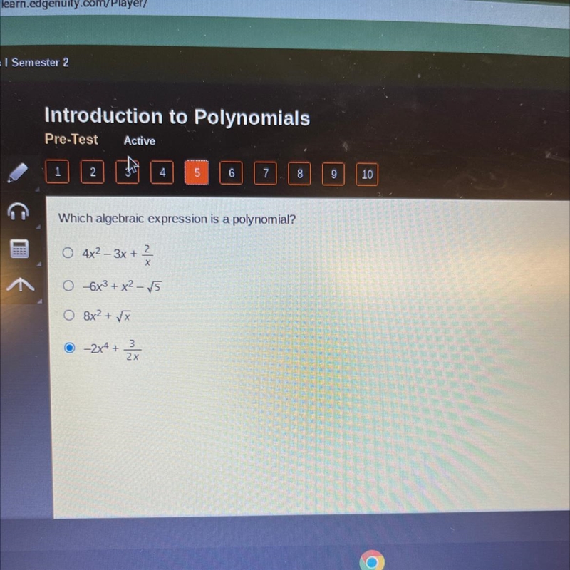 Which algebraic expression is a polynomial?-example-1