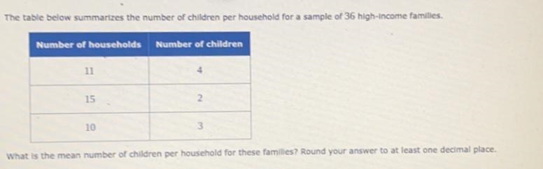 The table below summarizes the number of children per household for a sample of 36 high-example-1